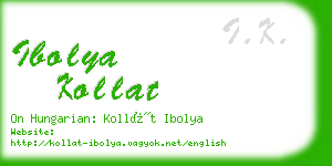 ibolya kollat business card